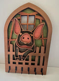 Wooden Key Holder Wall Mount, Rustic Farmhouse Key Hanger with Hooks, Housewarming Gift