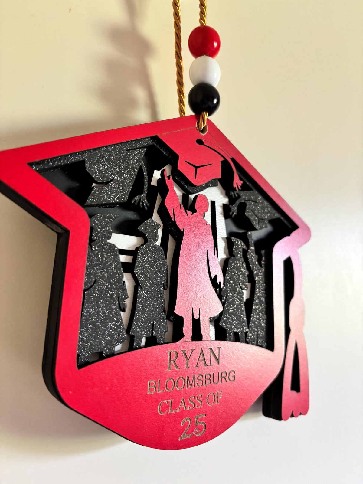 Personalized Graduation Ornament 2026, Custom Class of 2026 Wooden Keepsake with Name