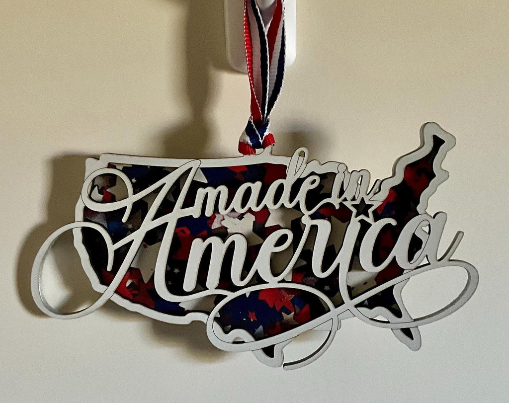 USA 250th Anniversary Ornament, 1776-2026 Semiquincentennial Wooden Keepsake, Patriotic Christmas Decor