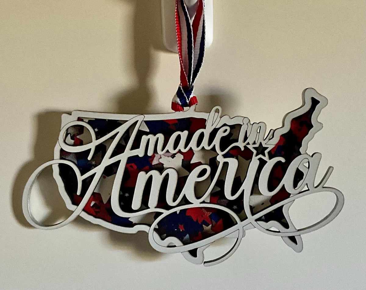 USA 250th Anniversary Ornament, 1776-2026 Semiquincentennial Wooden Keepsake, Patriotic Christmas Decor