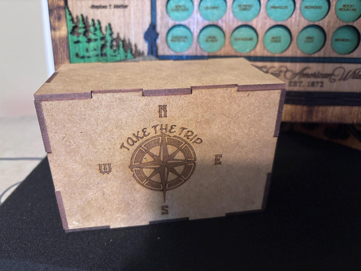 National Parks Icon Map Tracker, Educational Wooden USA Parks Display for Family Adventures