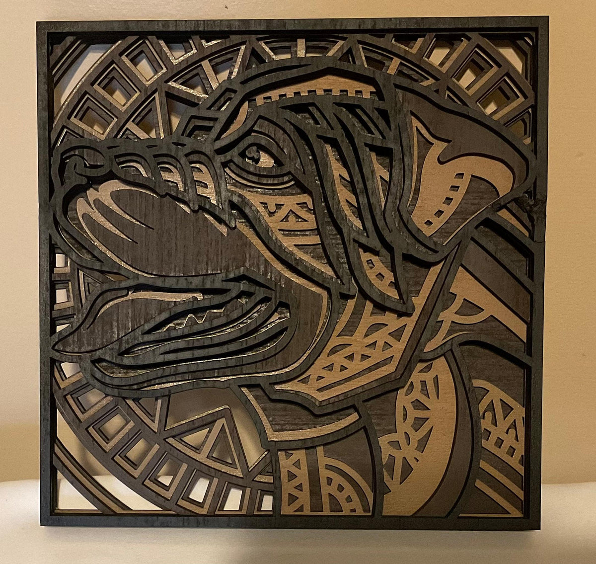 Rottweiler Mandala Layered Wooden Wall Art | Boho Dog Breed Decor Gift for Mom Dad Owner