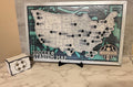 Soccer Stadium Map, Wooden Tracker for Visited Custom Fan Gift