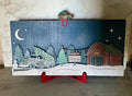 Wooden Christmas Countdown Calendar with Truck and Barn, Rustic Advent Family Tradition