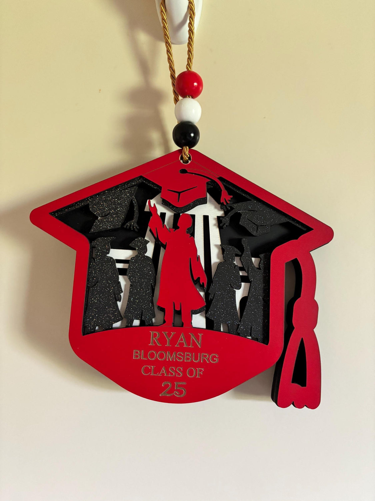 Personalized Graduation Ornament 2026, Custom Class of 2026 Wooden Keepsake with Name